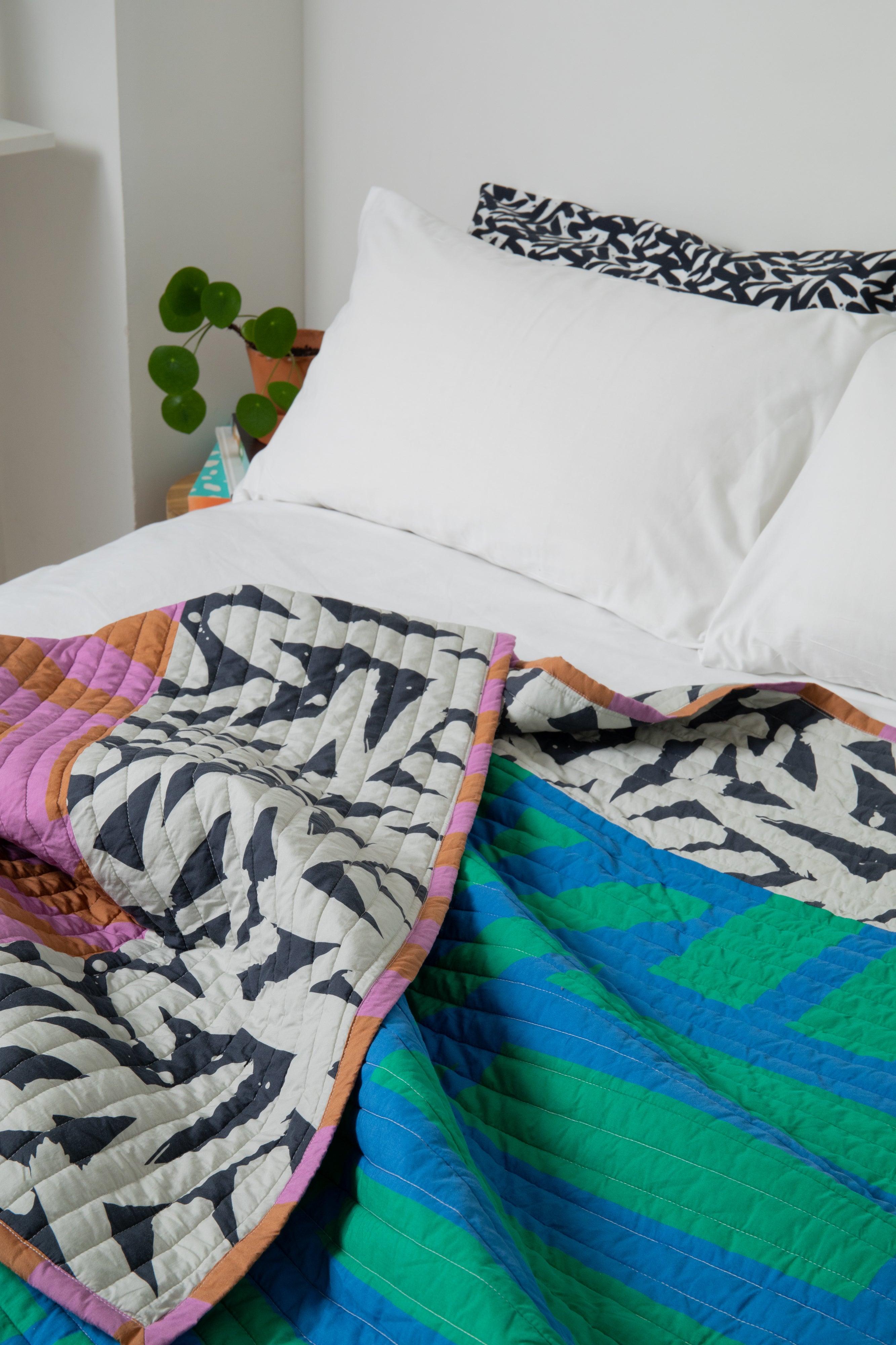 Reversible Quilted Throw in Cool Caramallow