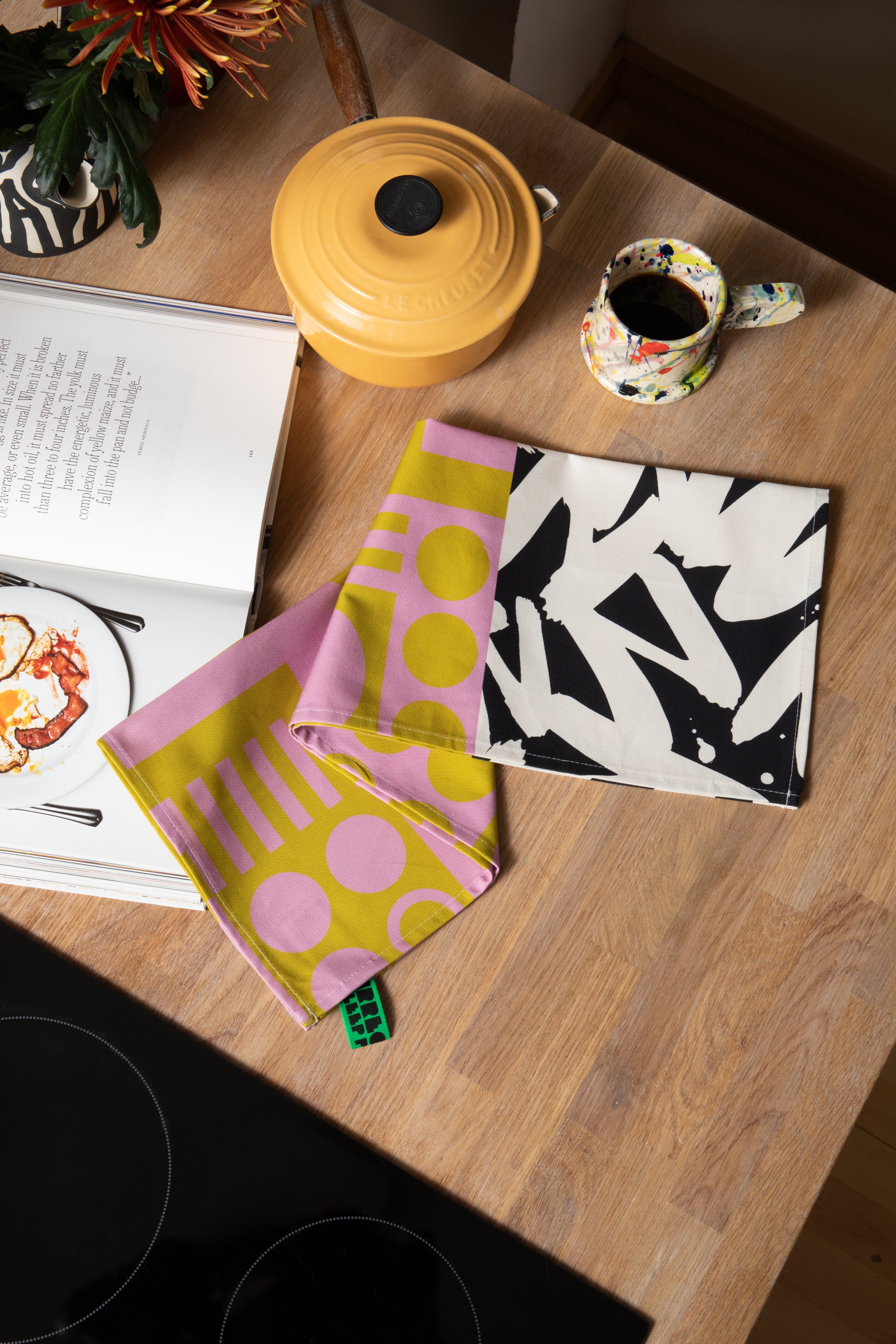 Organic Cotton Tea Towel in Wasabi