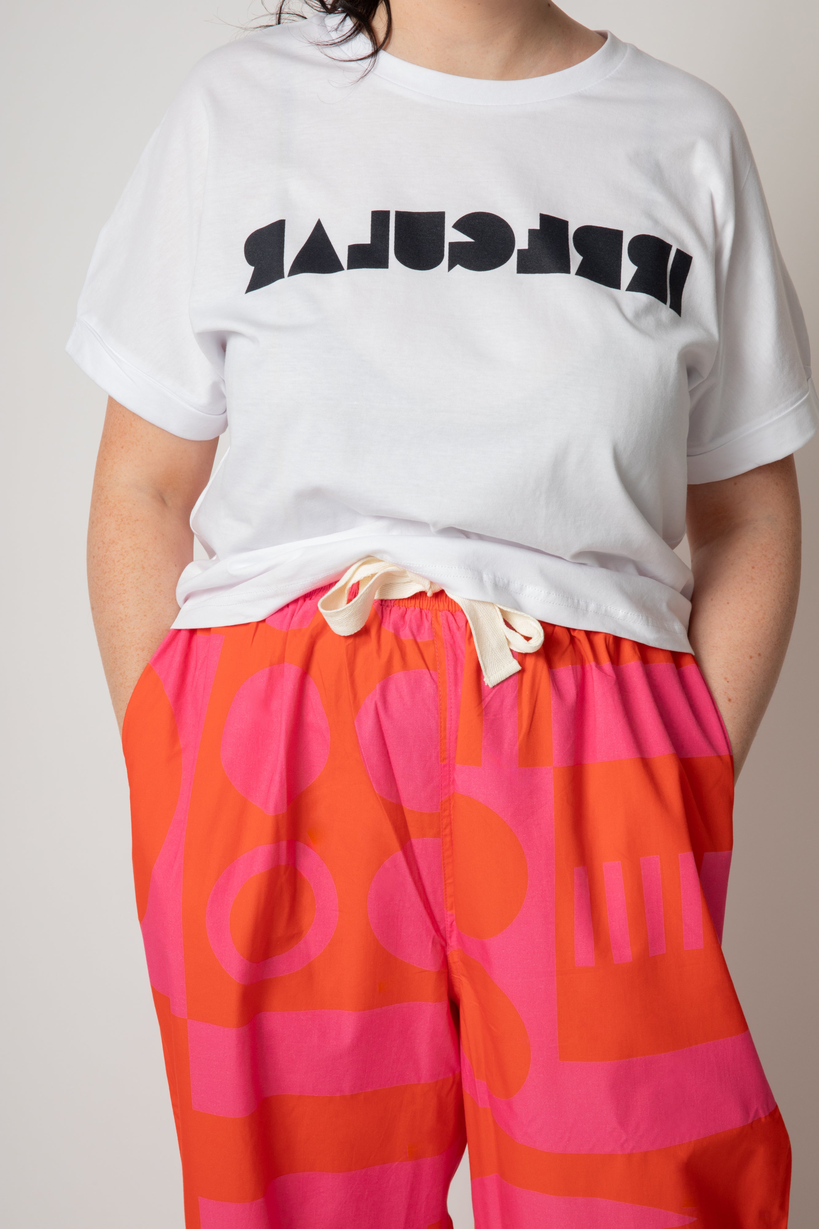 Irregular Loose-fit T-shirt in White