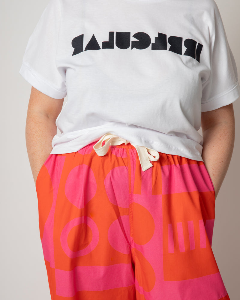 Irregular Loose-fit T-shirt in White