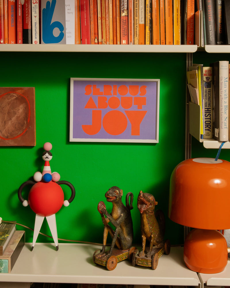 Serious about Joy Art print in Cardinal