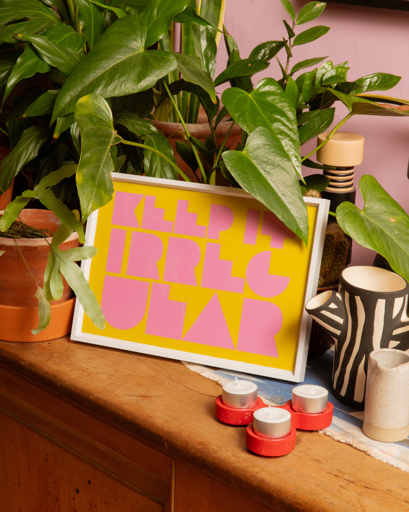 Keep it Irregular Art print in Wasabi