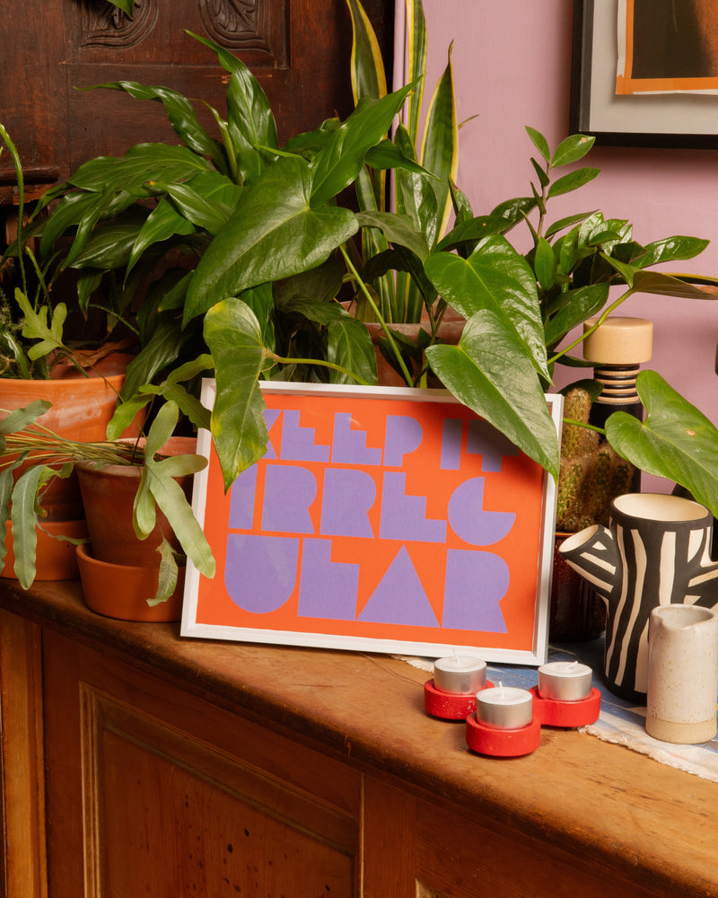 Keep it Irregular Art print in Cardinal