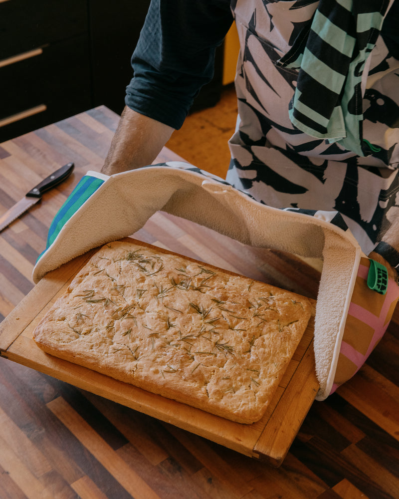 Organic Cotton Double Oven Gloves in Paradox