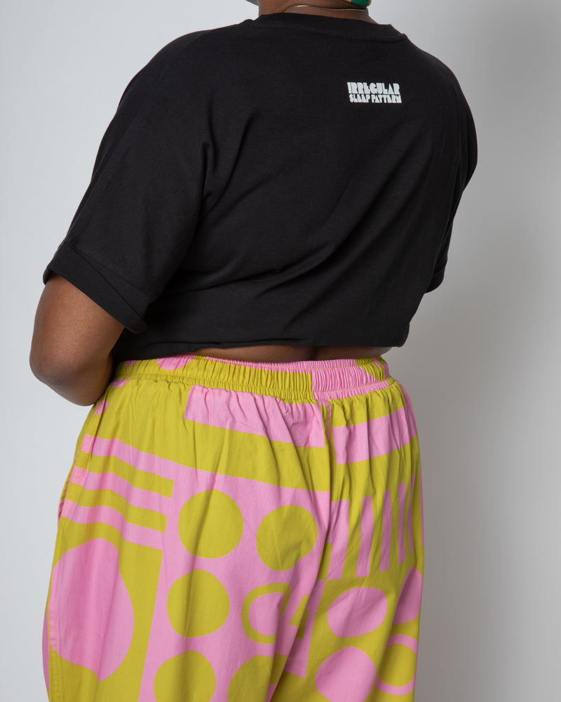 Irregular Loose-fit T-shirt in Black