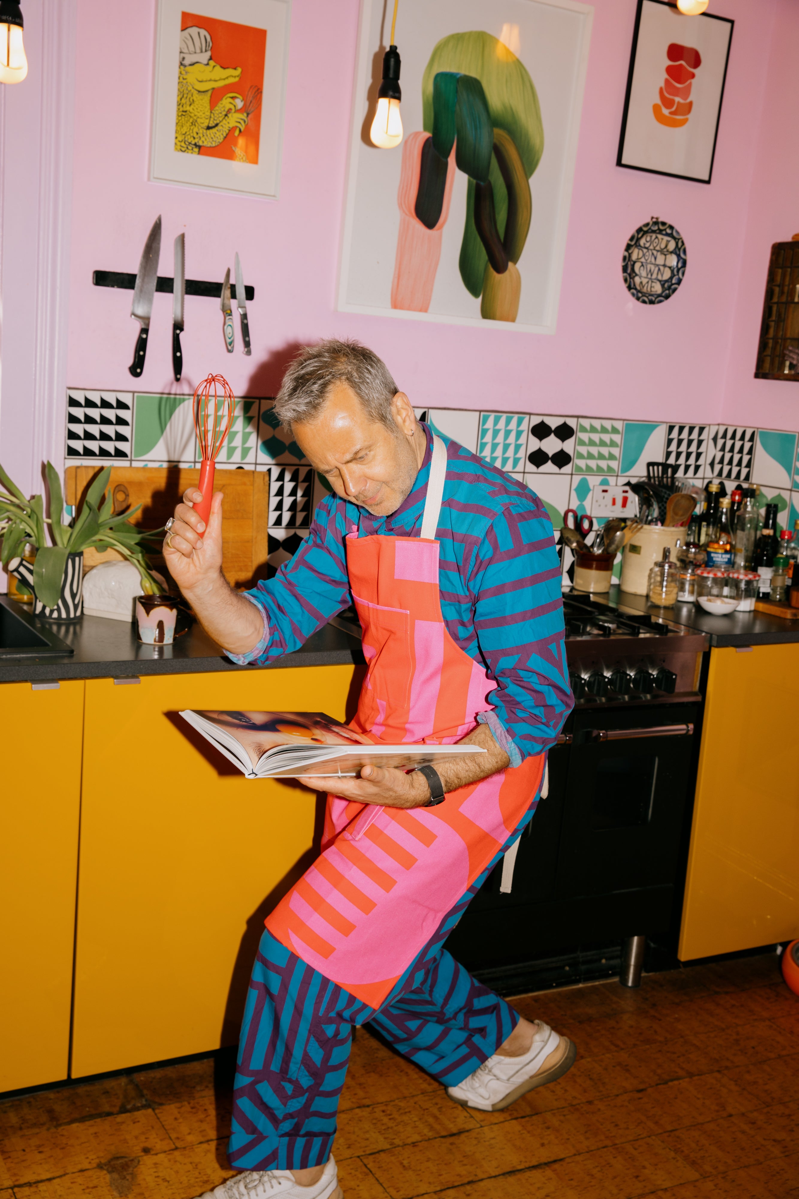 Apron in Hot Pink