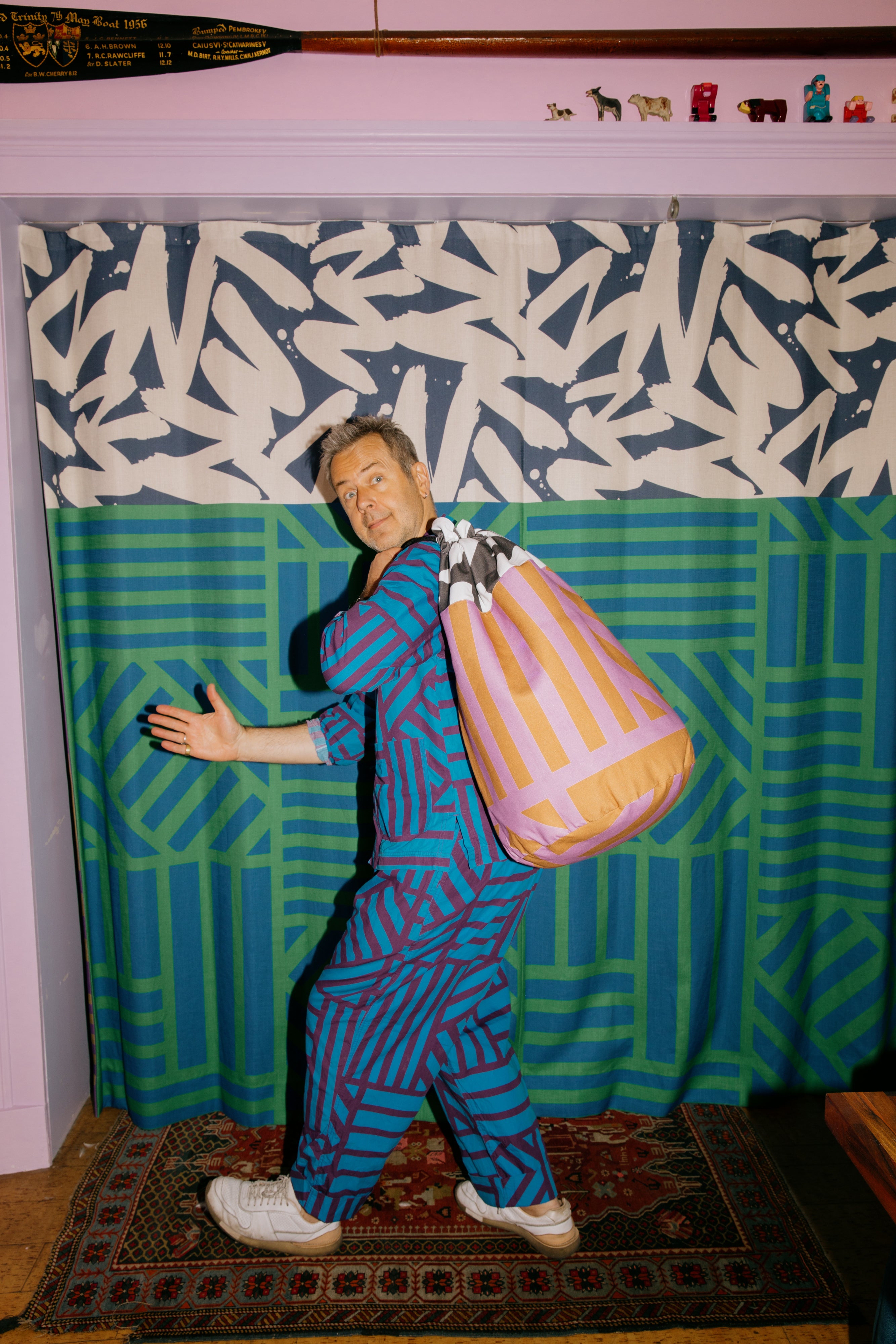 Reversible Laundry Bag in Kelly Caramallow