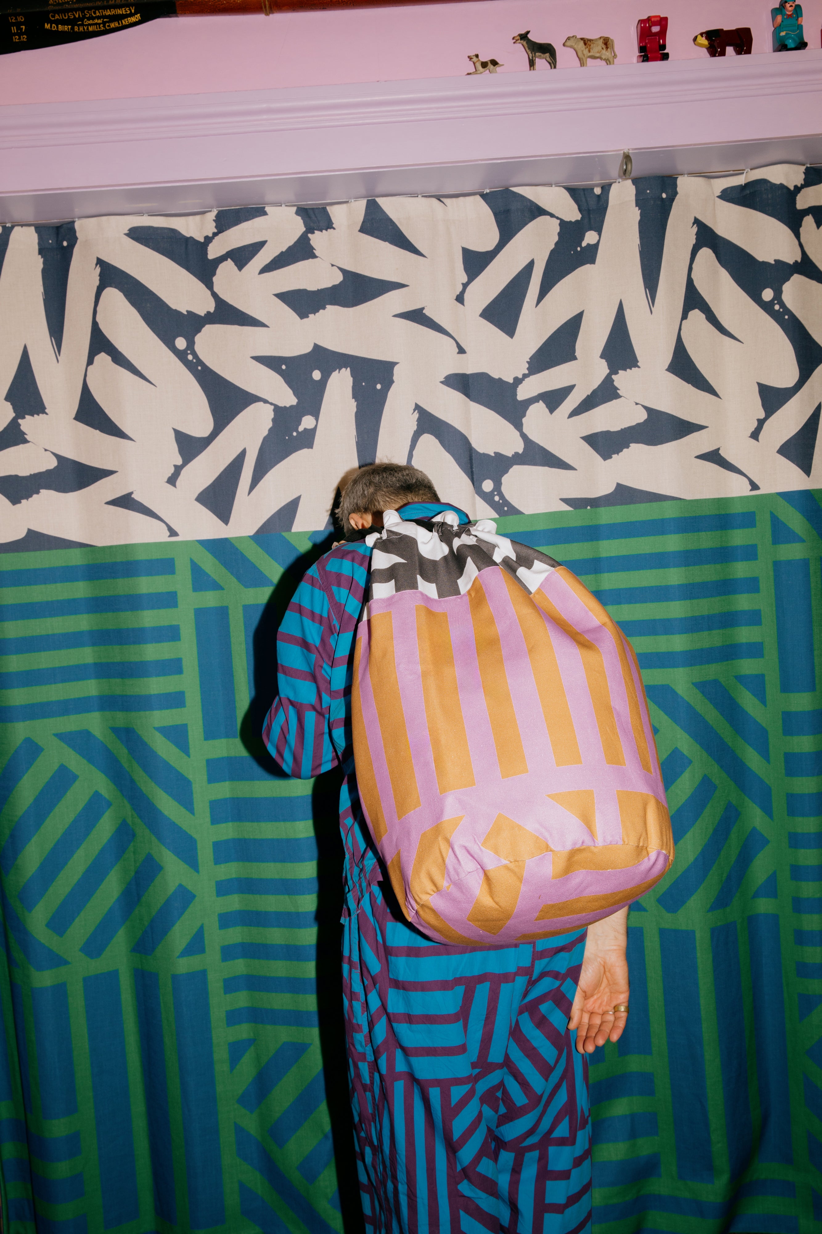 Reversible Laundry Bag in Kelly Caramallow