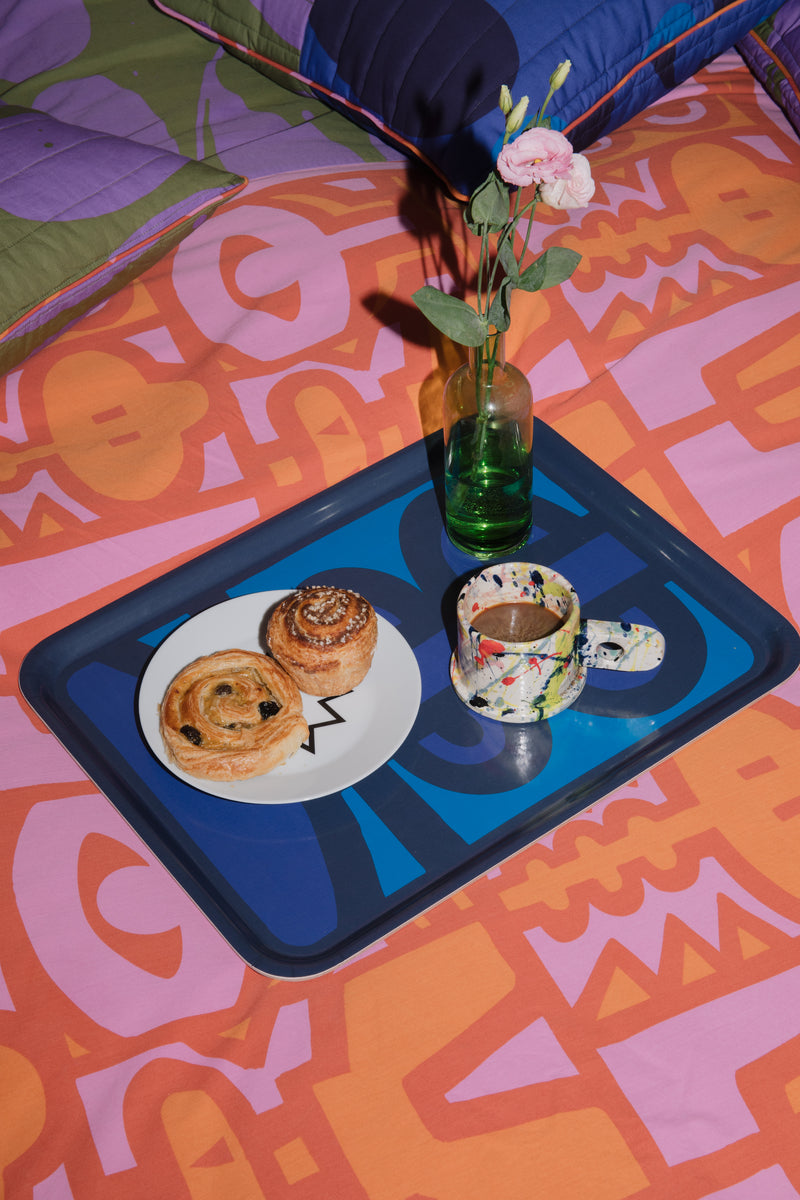 Breakfast Tray in Morgan Blues 48 x 37cm