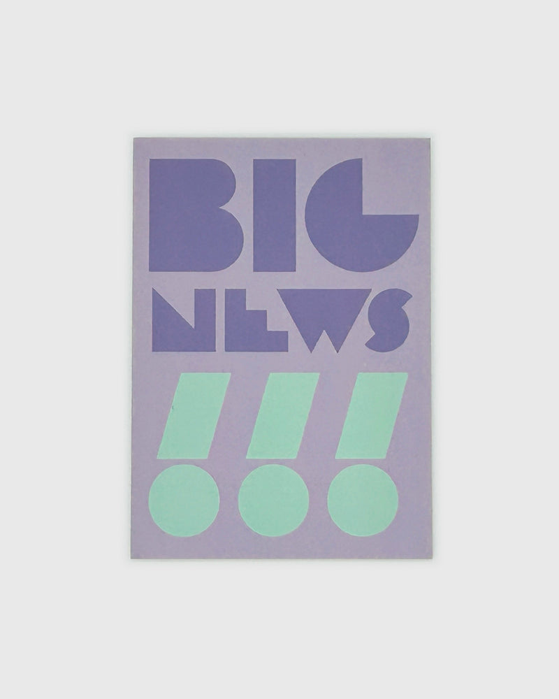 BIG NEWS Greeting Card (Violet)