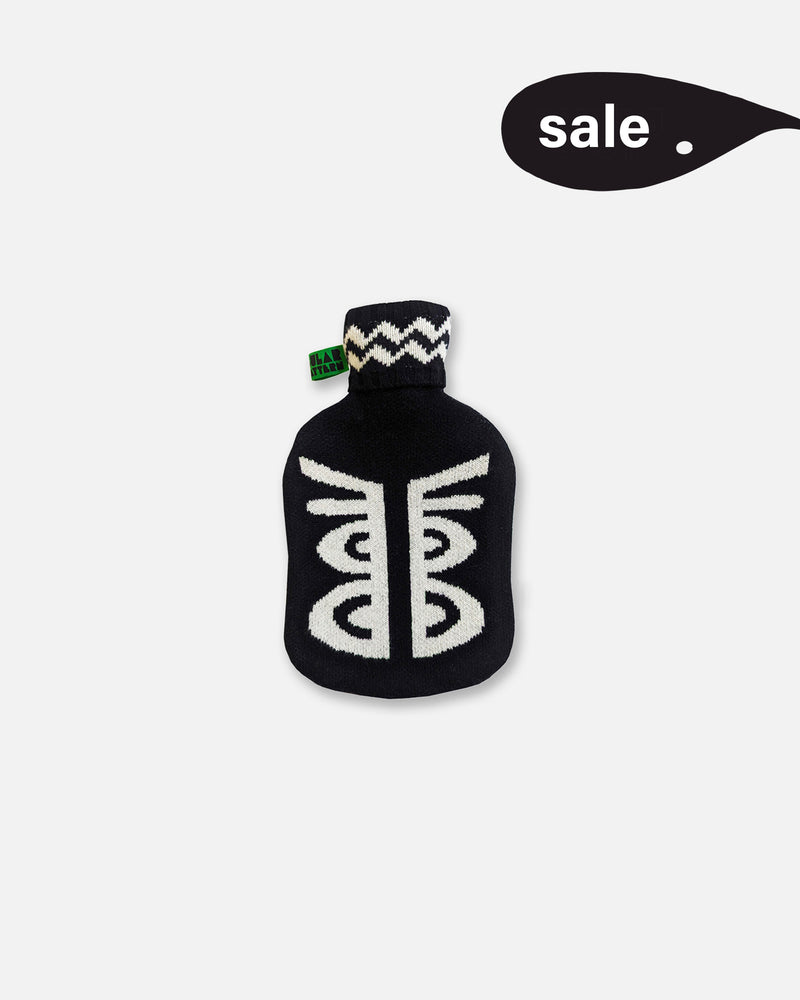 Knitted Hot Water Bottle in Monochrome