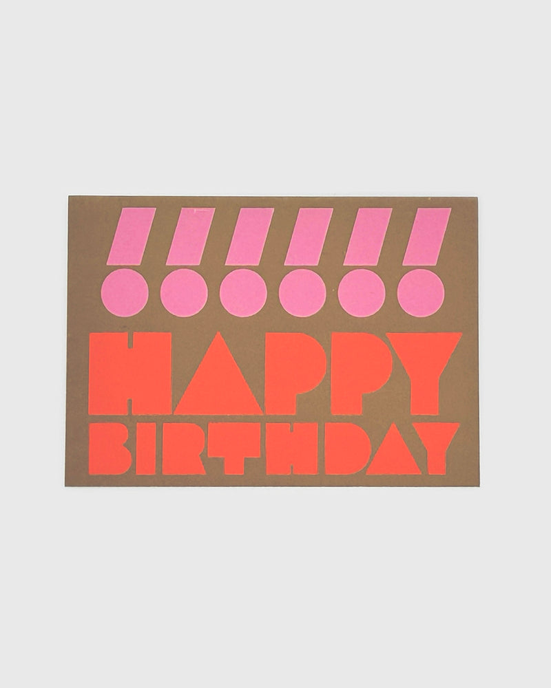 Happy Birthday Greeting Card (Chocolate)
