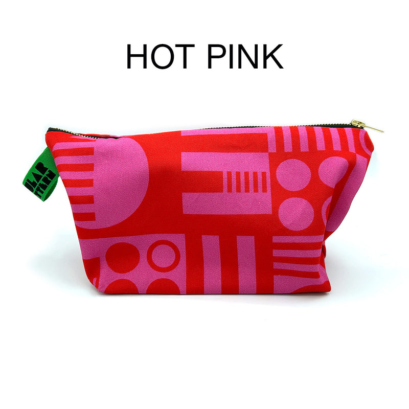 hot pink washbag organic cotton soapbag vibrant made in UK eco gift 