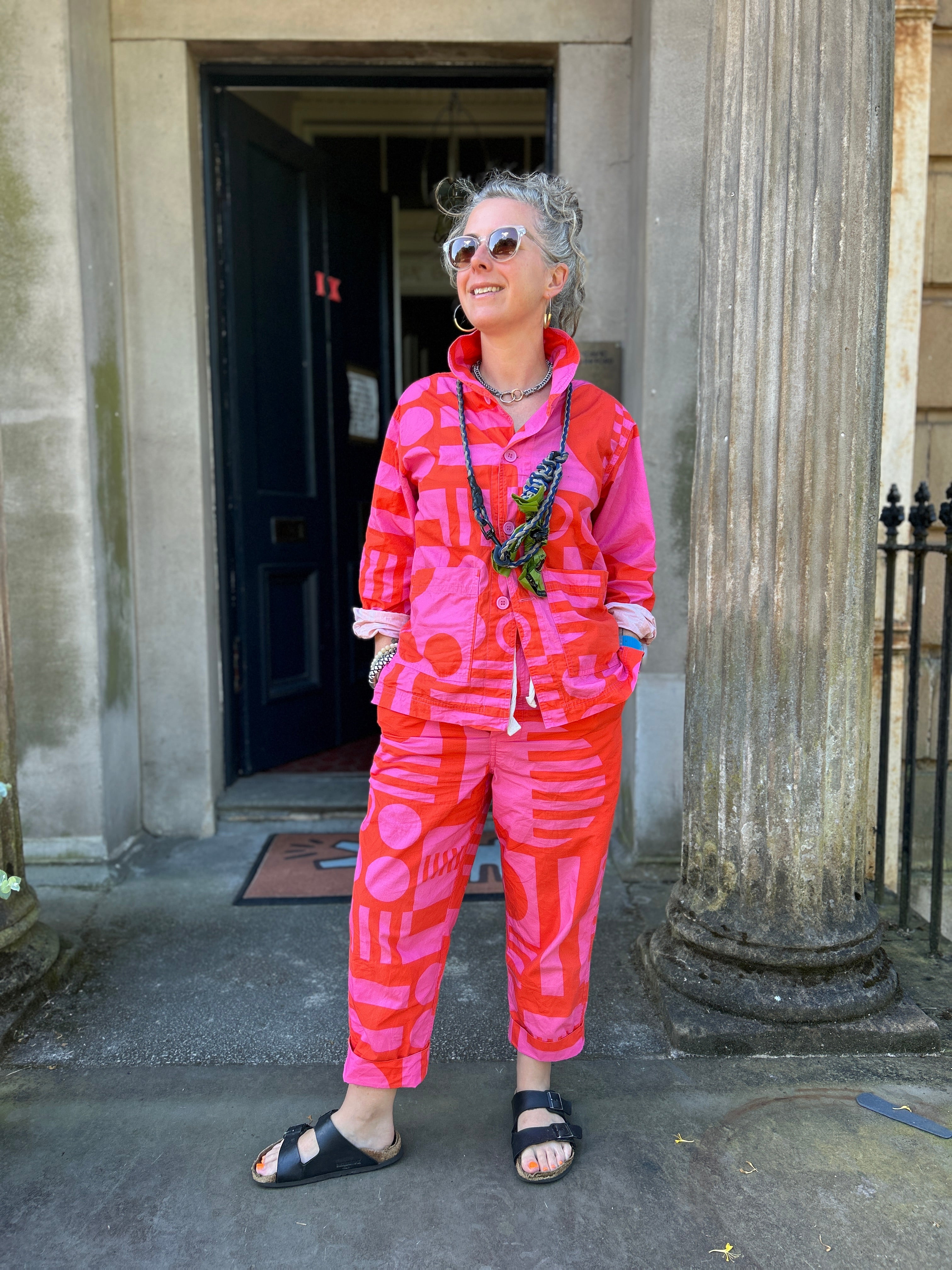 Paradox High Waisted Trousers in Hot Pink