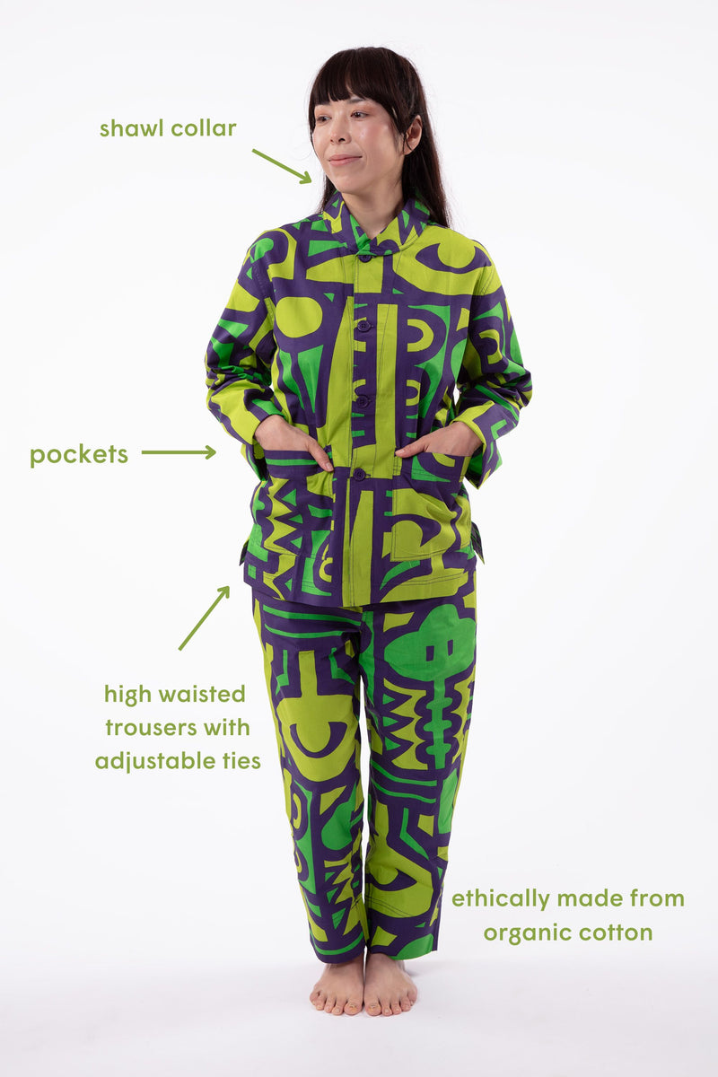 Chameleon Pyjama Suit in Jungle