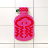 woollen colourful hot water bottle design led art eco gift made in scotland 