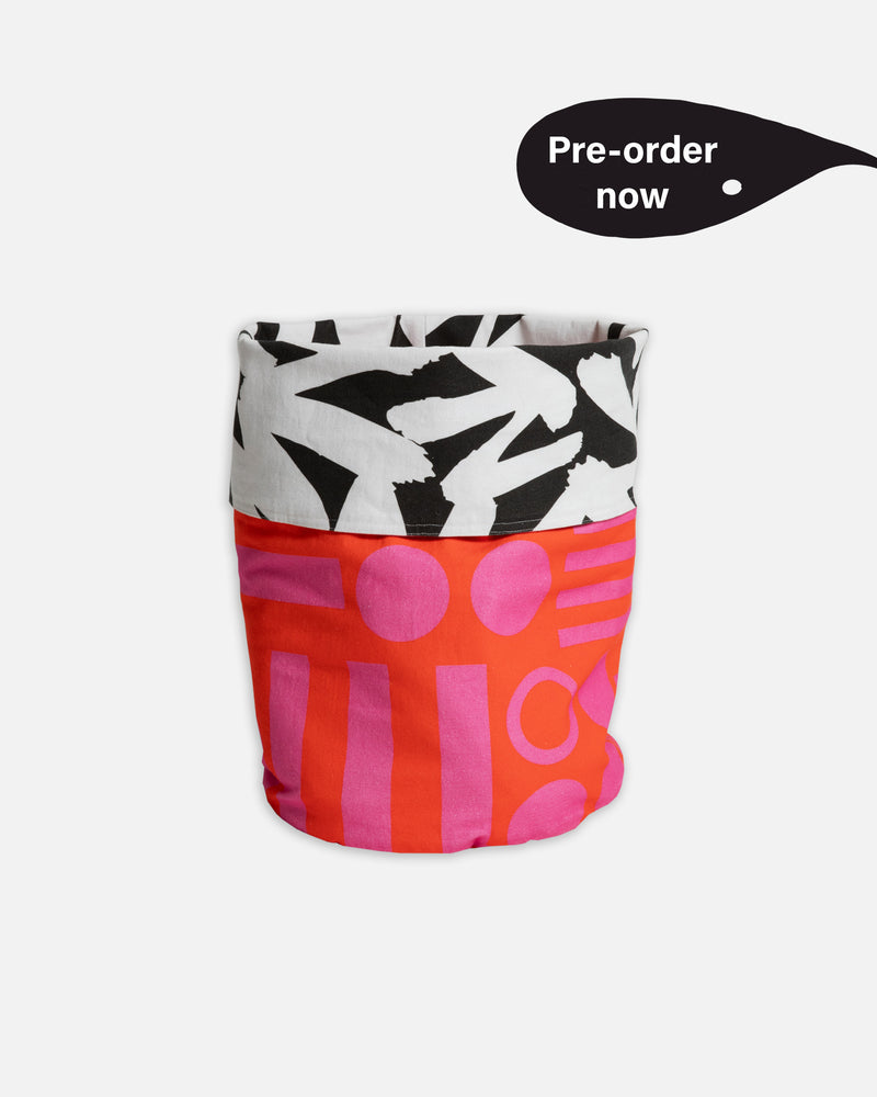 Large Storage Bag in Hot Pink / Mono