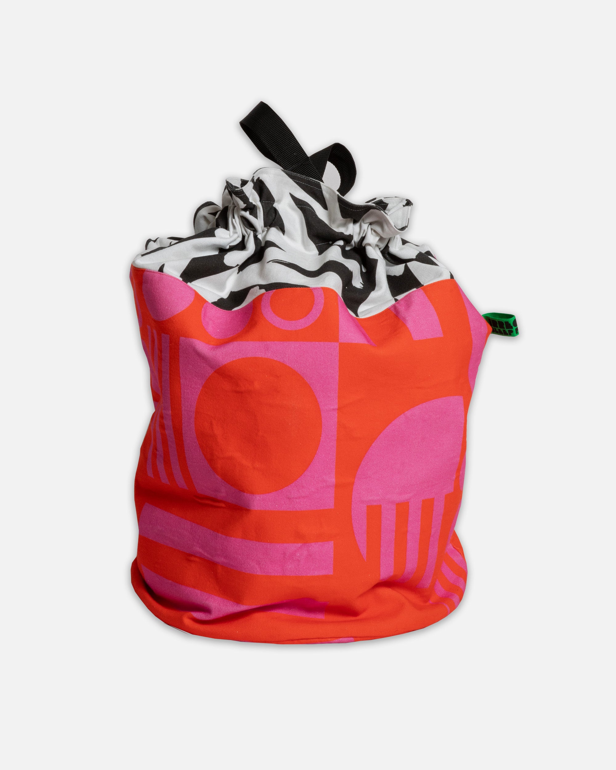 Reversible Laundry Bag in Hot Pink / Jungle / Mono