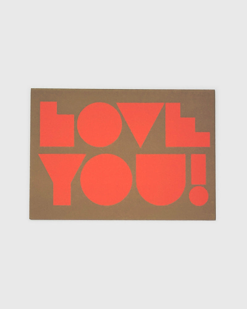 LOVE YOU Greeting Card (Chocolate)