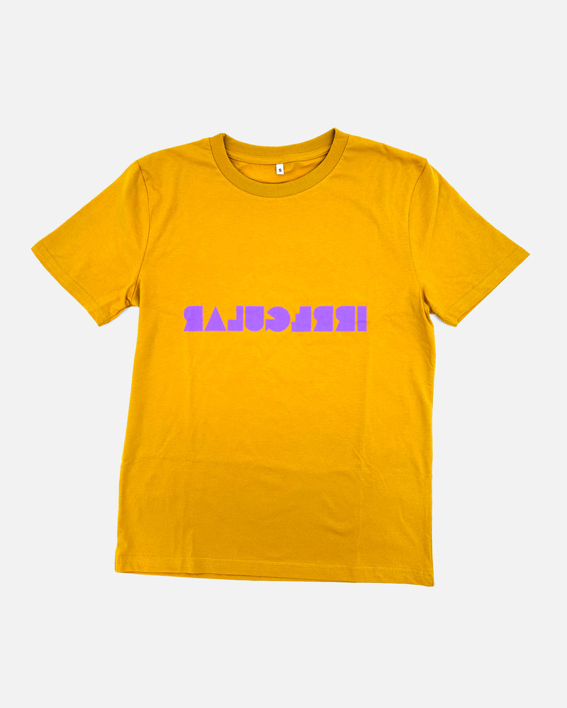 Regular-fit Irregular T-shirt in Mustard