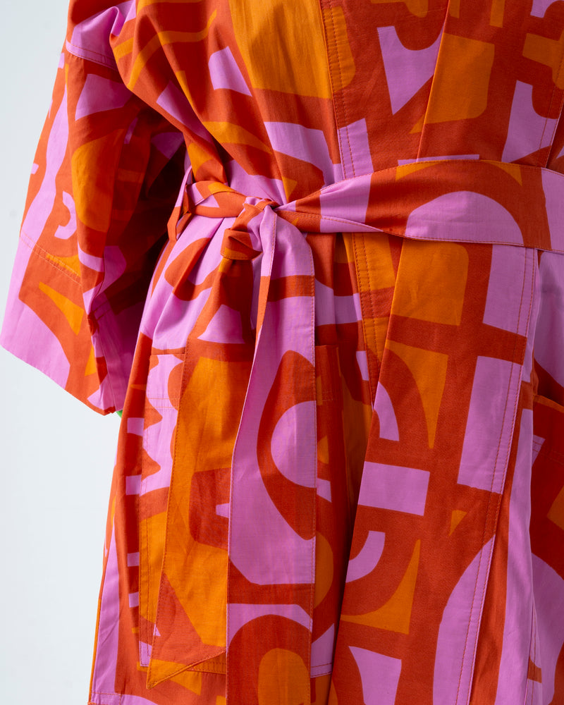 robe for dopamine dressing pink and orange robe 