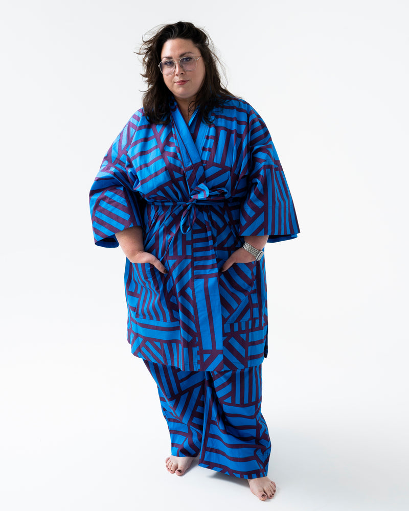 organic cotton robe eco robe striped robe ethical robe funky robe plus size robe
