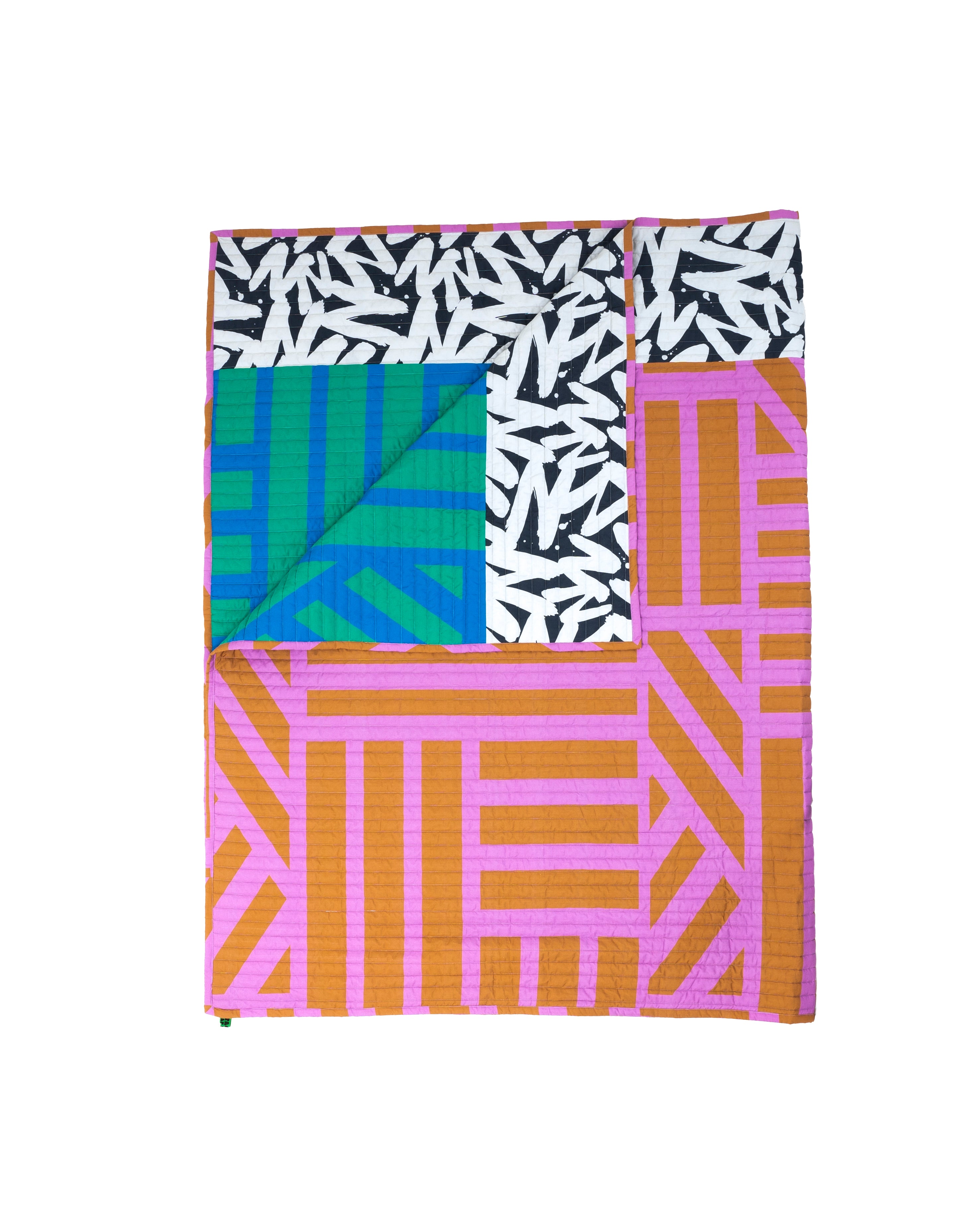 Reversible Quilted Throw in Cool Caramallow