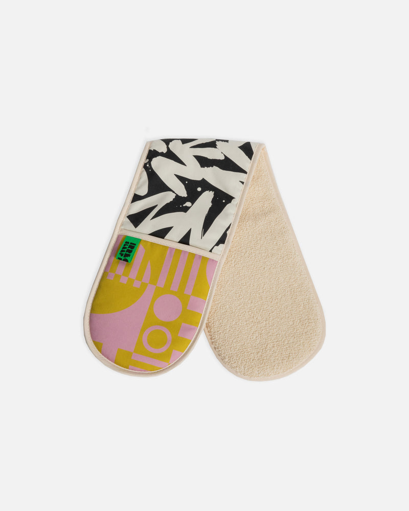 Organic Cotton Double Oven Gloves in Paradox
