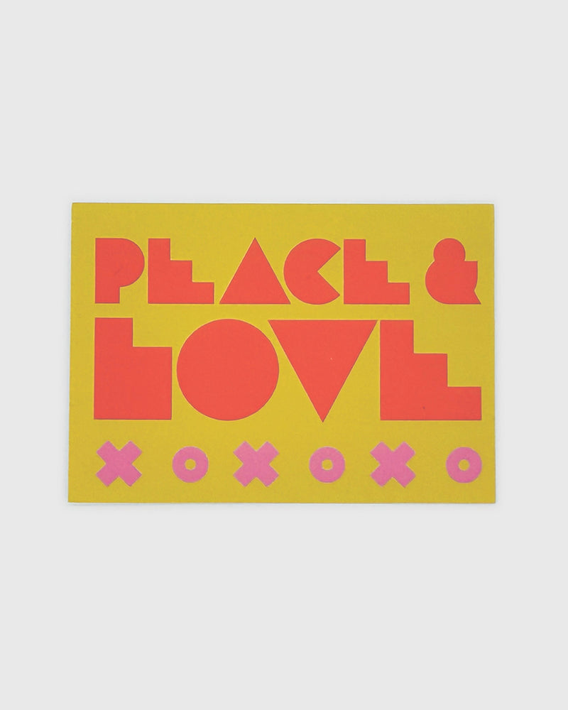PEACE & LOVE Greeting Card (Paprika)