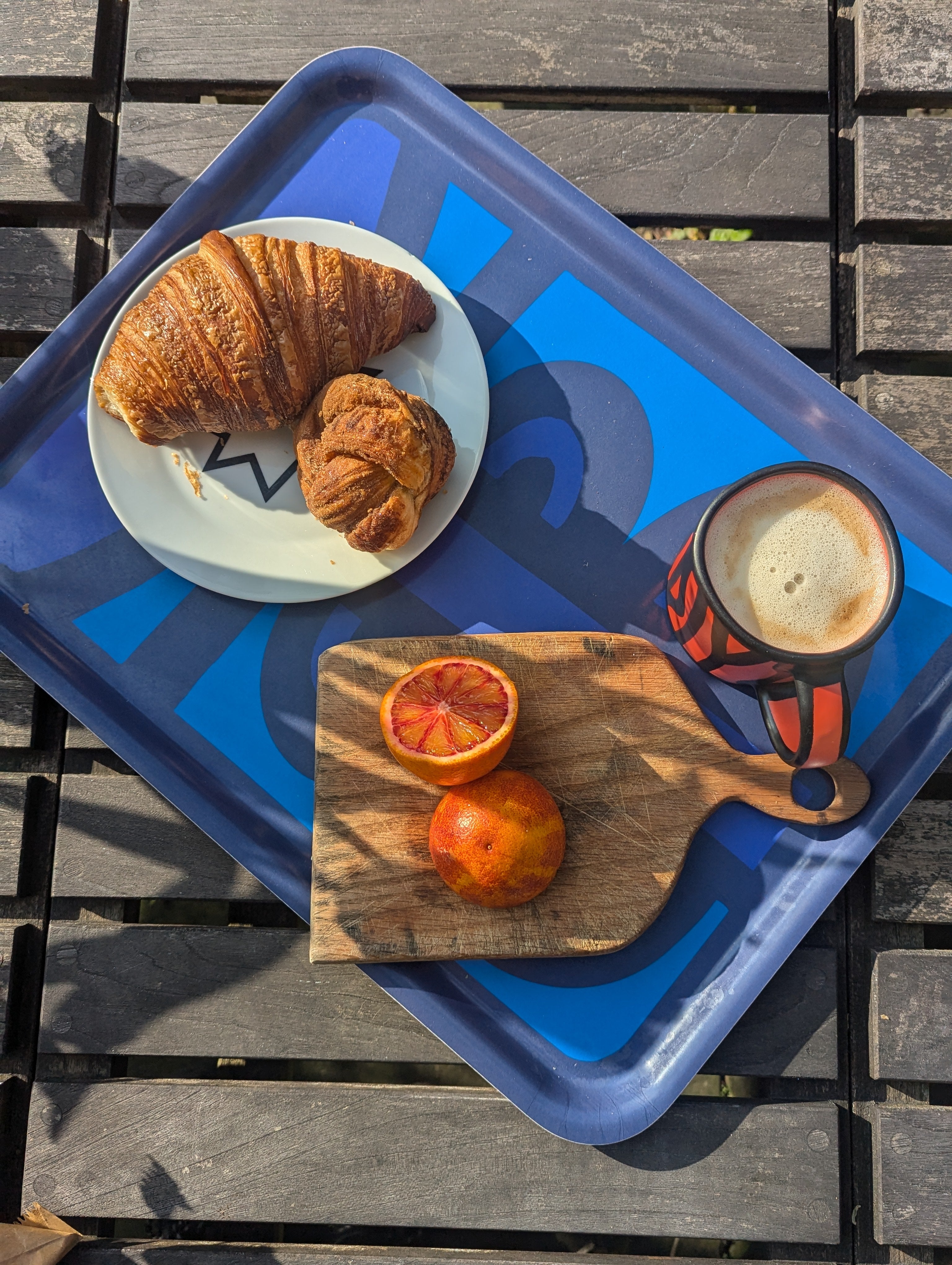 Breakfast Tray in Morgan Blues 48 x 37cm