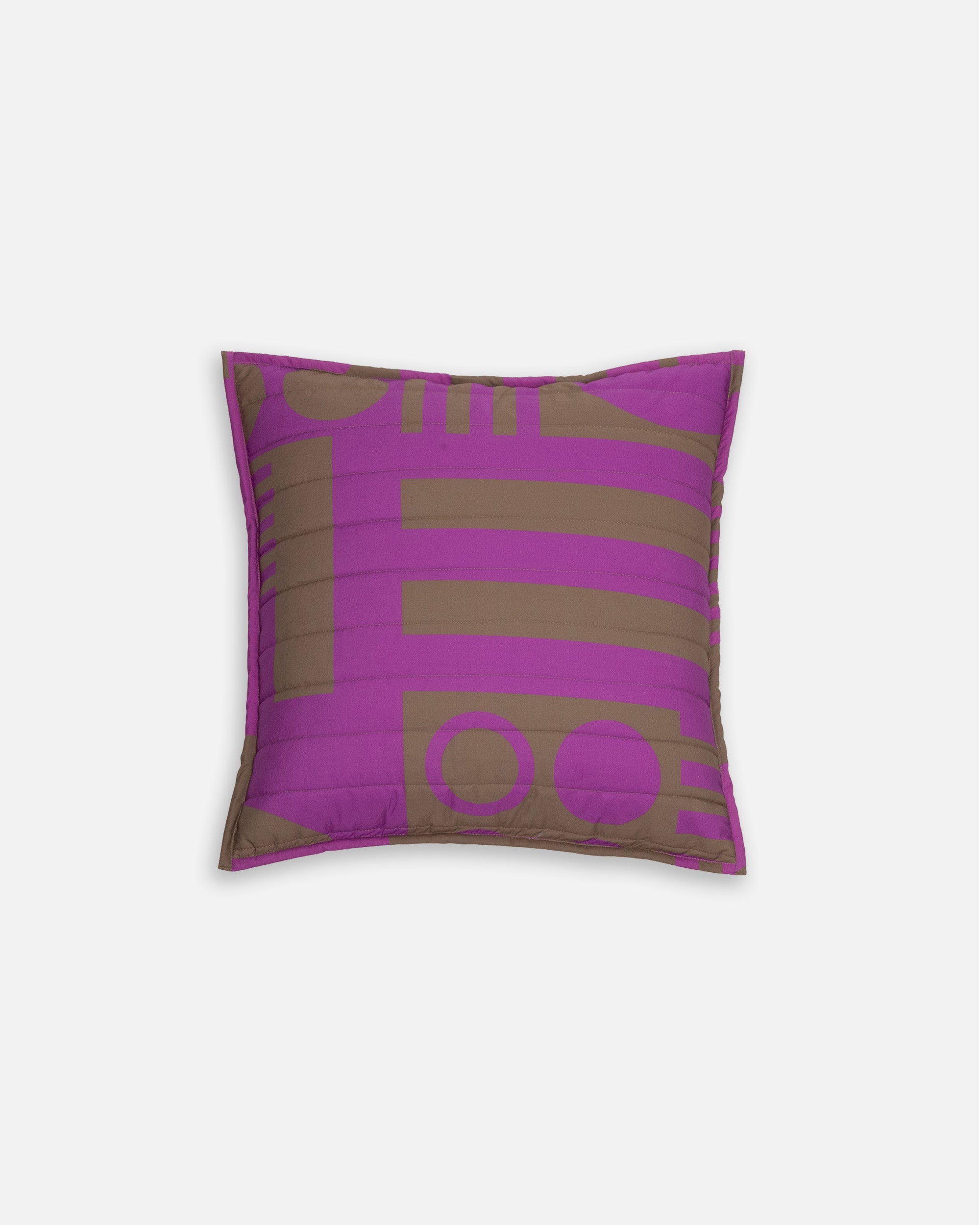 Quilted Cushion Cover in Grape