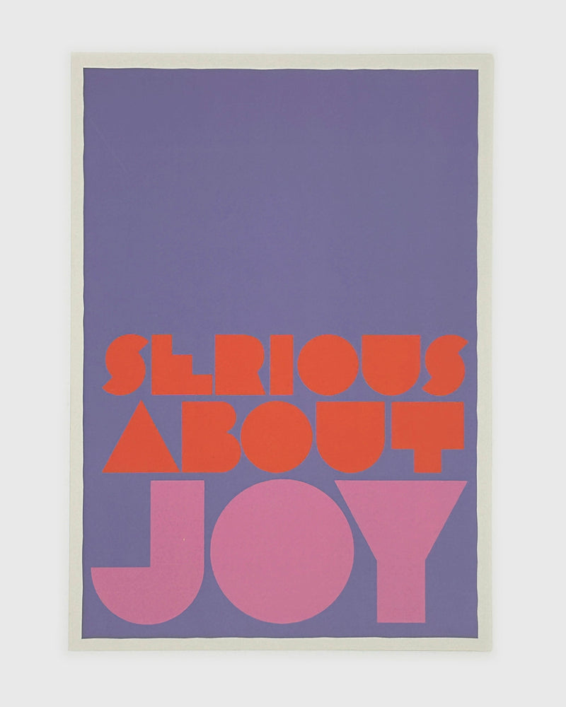 SERIOUS ABOUT JOY Art print in Cardinal