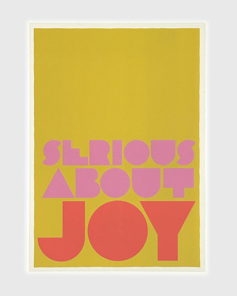 SERIOUS ABOUT JOY Art print in Wasabi
