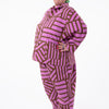 ethical plus size clothing organic fat fashion plus size pyjamas plus size workwear striped stripey funky jazzy unusual 