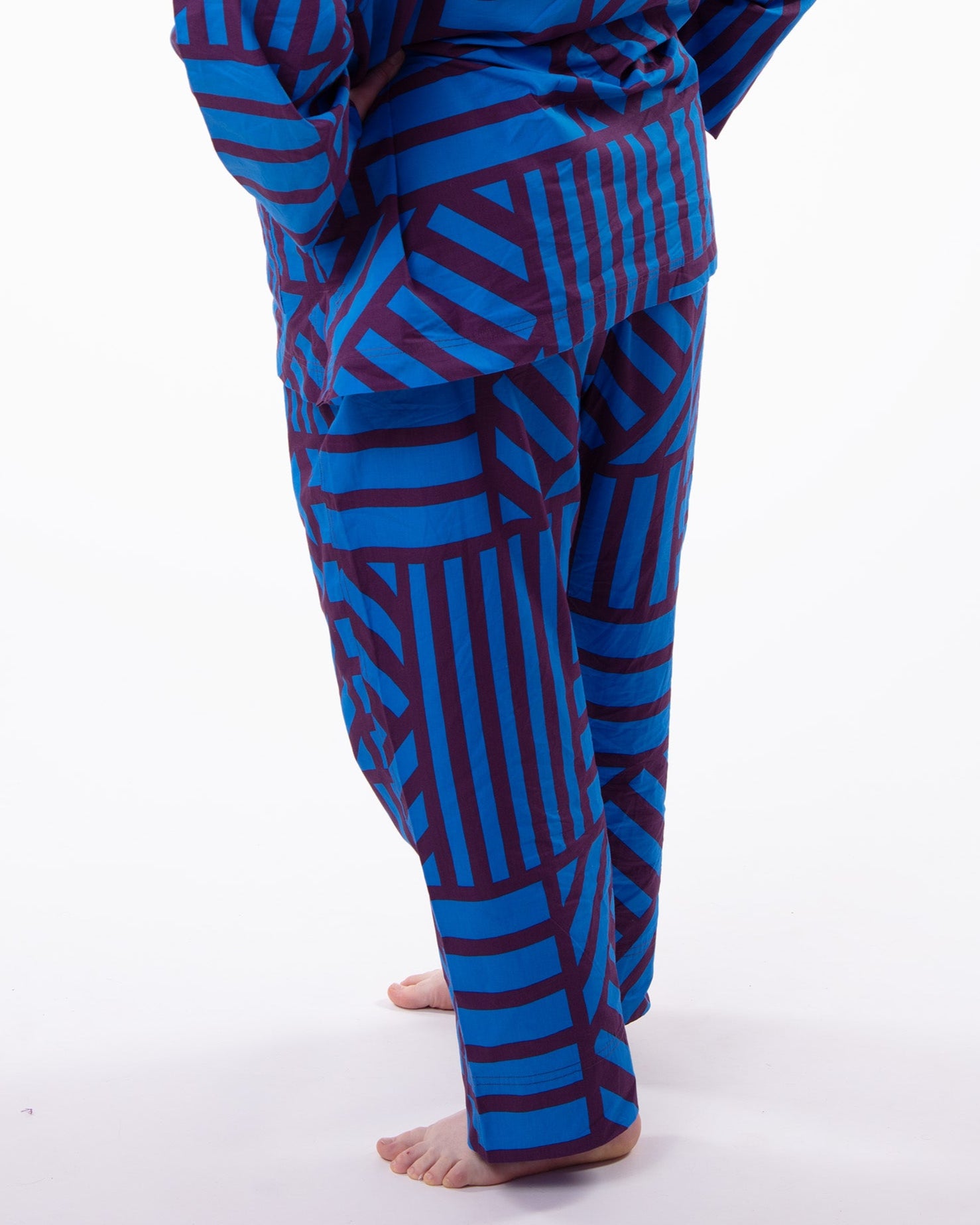 Sidewinder High Waisted Trousers in Blueberry