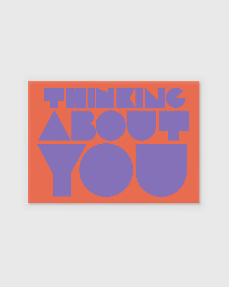 THINKING ABOUT YOU Greeting Card in Cardinal