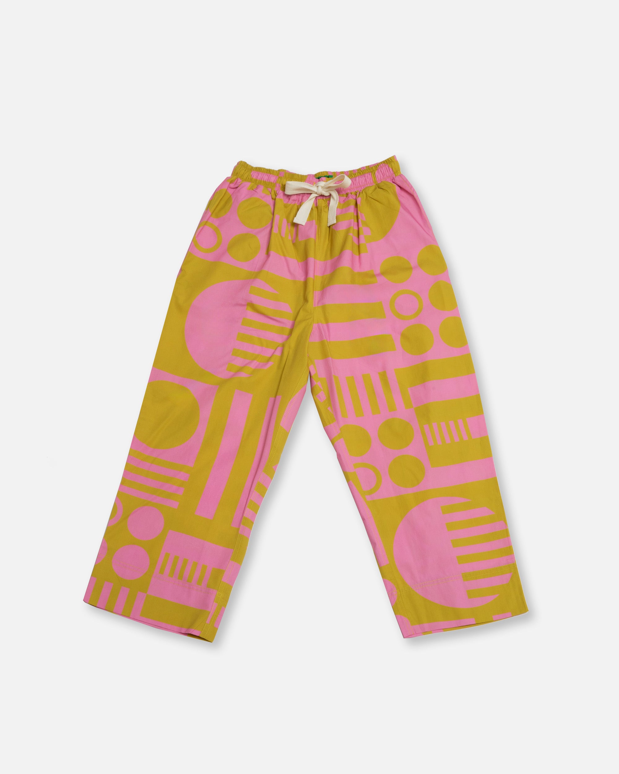 Elasticated Wide Leg Trousers in Paradox Wasabi