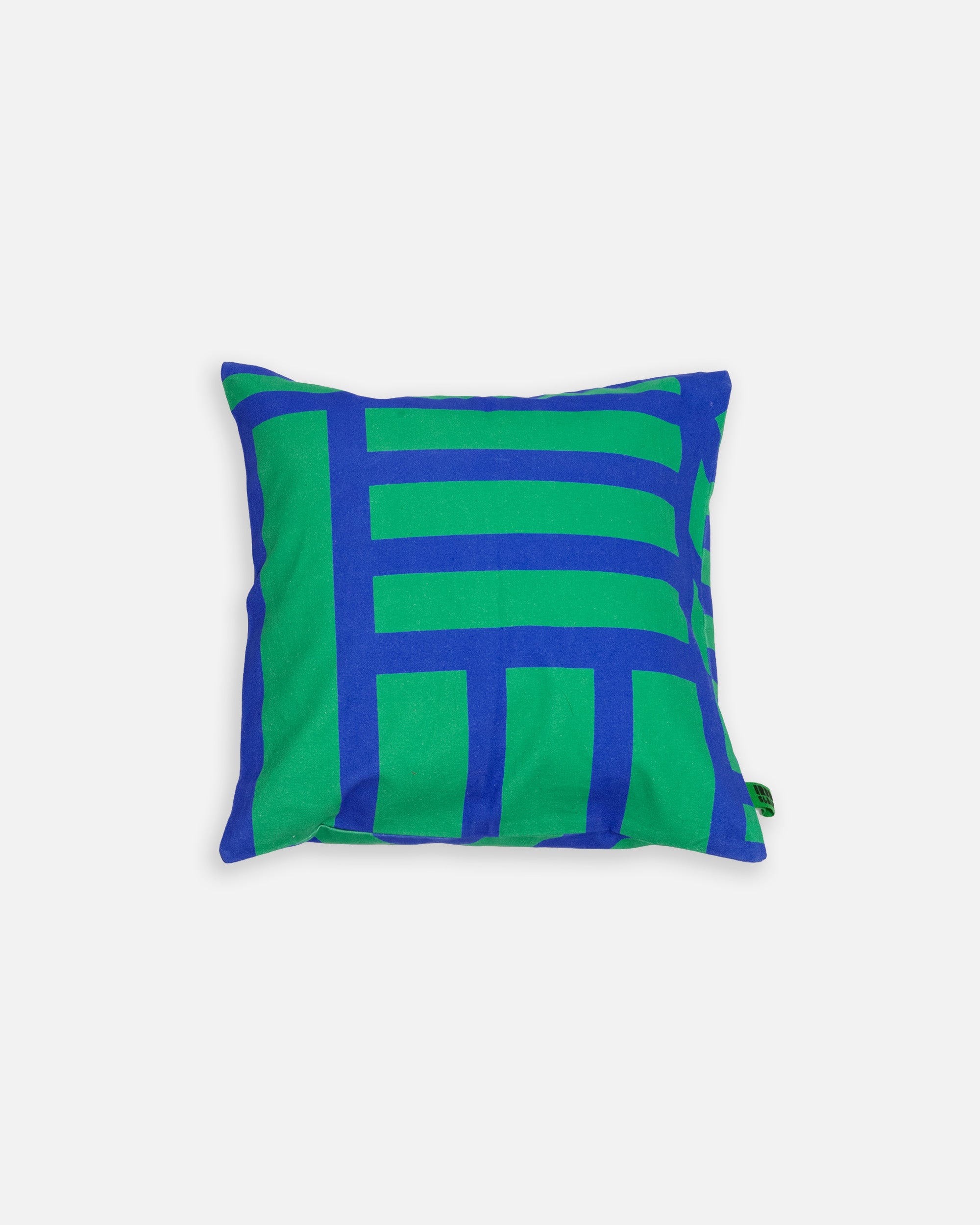 Canvas cushion cover in Kelly