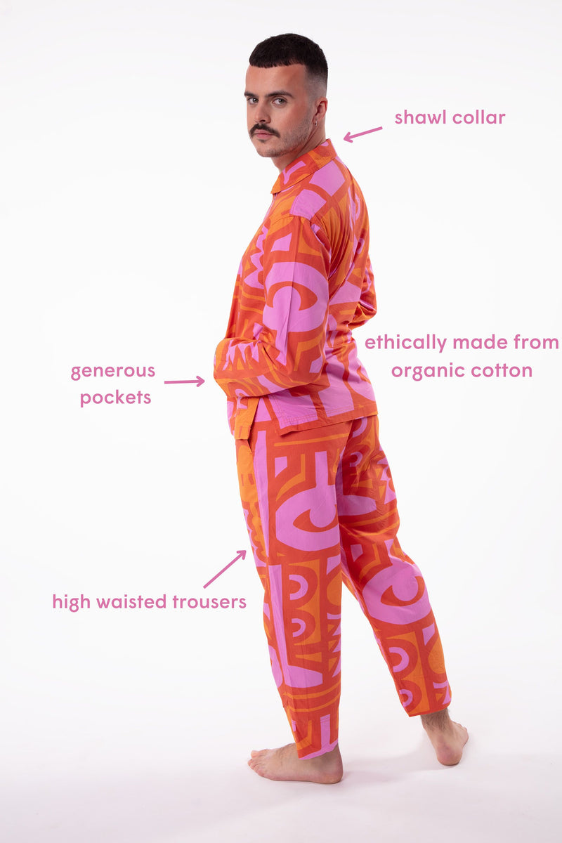 Chameleon Pyjama Suit in Cayenne