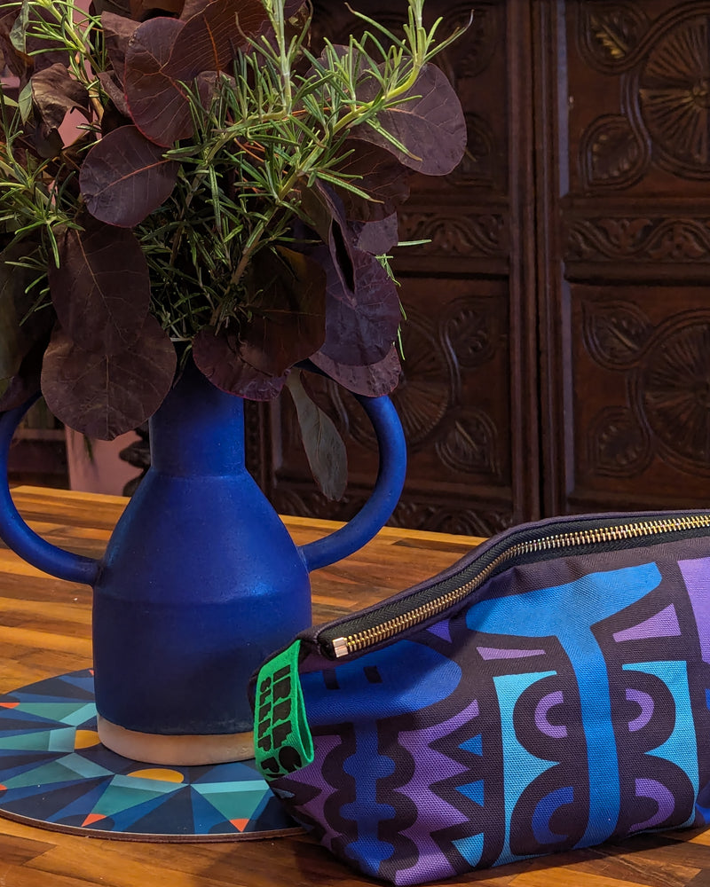 Organic Cotton Washbag in Celeste