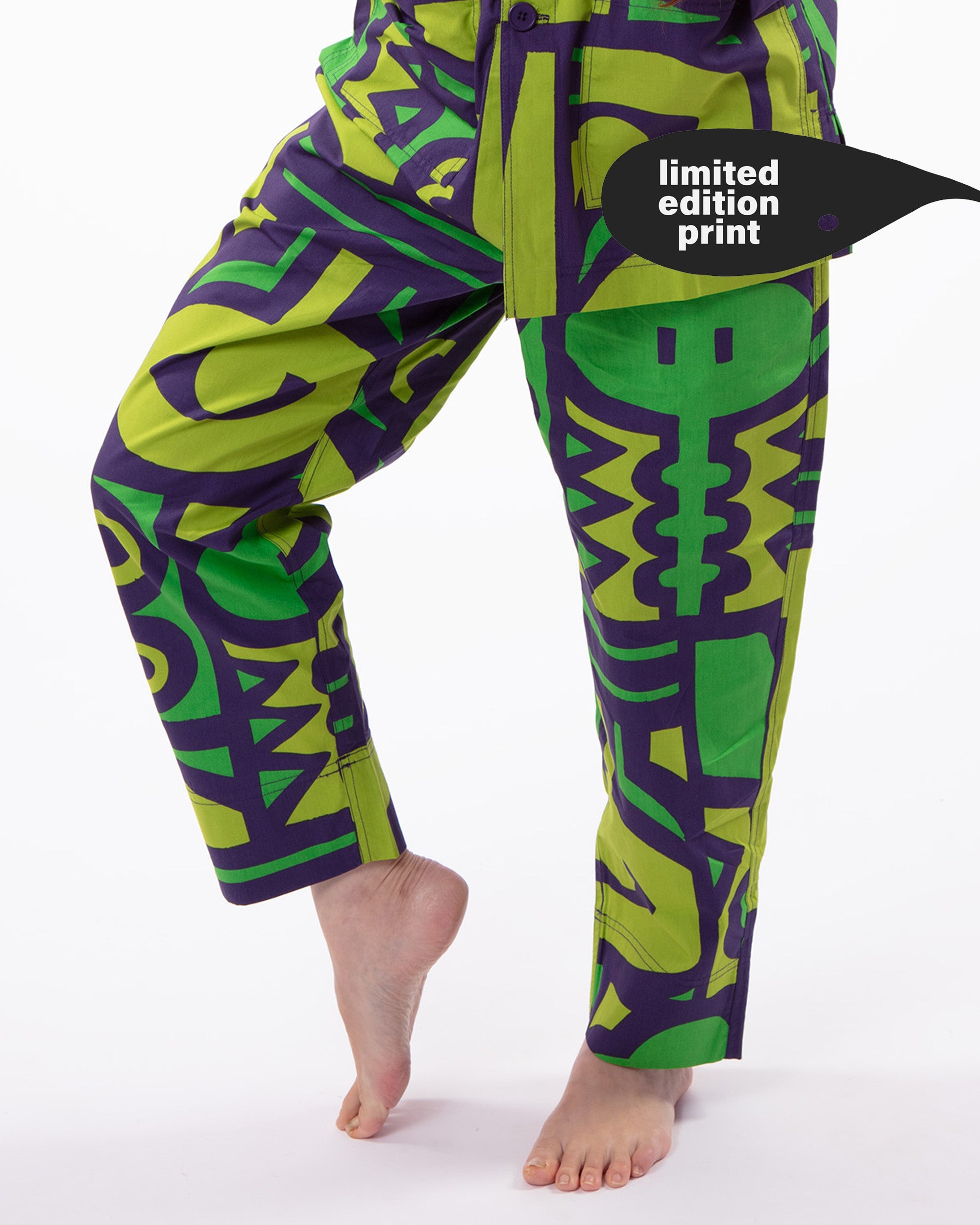 Chameleon High Waisted Trousers in Jungle