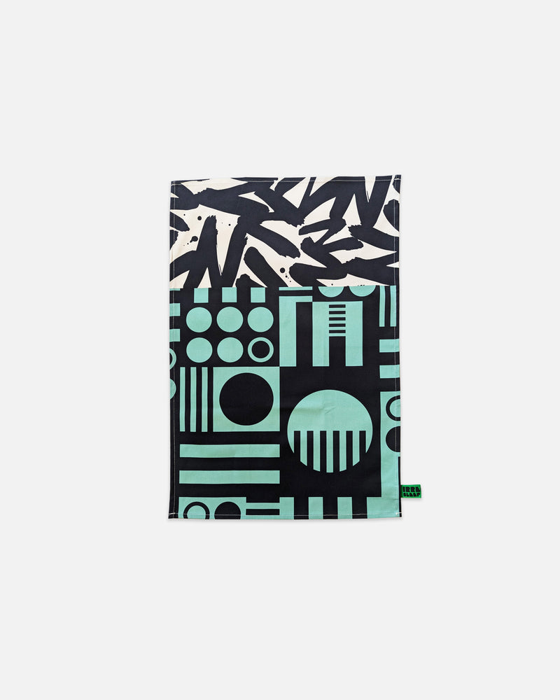 Organic Cotton Tea Towel - Cool Mint