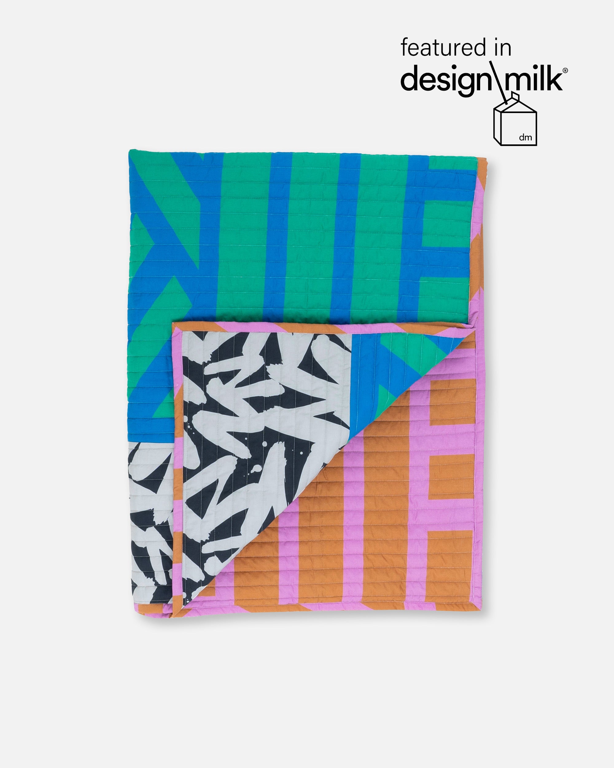 Reversible Quilted Throw in Cool Caramallow