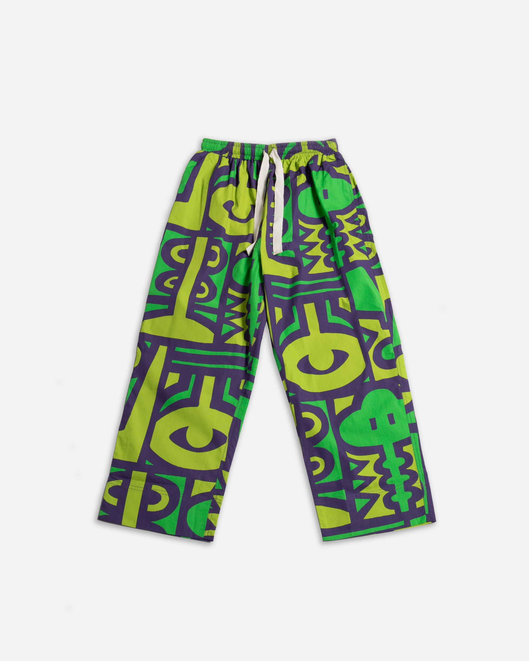 Elasticated Wide Leg Trousers - Chameleon Jungle