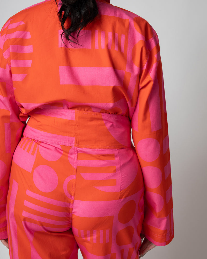 Paradox High Waisted Trousers in Hot Pink