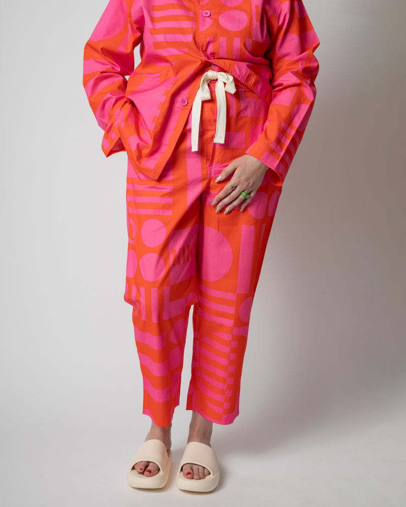 Paradox High Waisted Trousers in Hot Pink