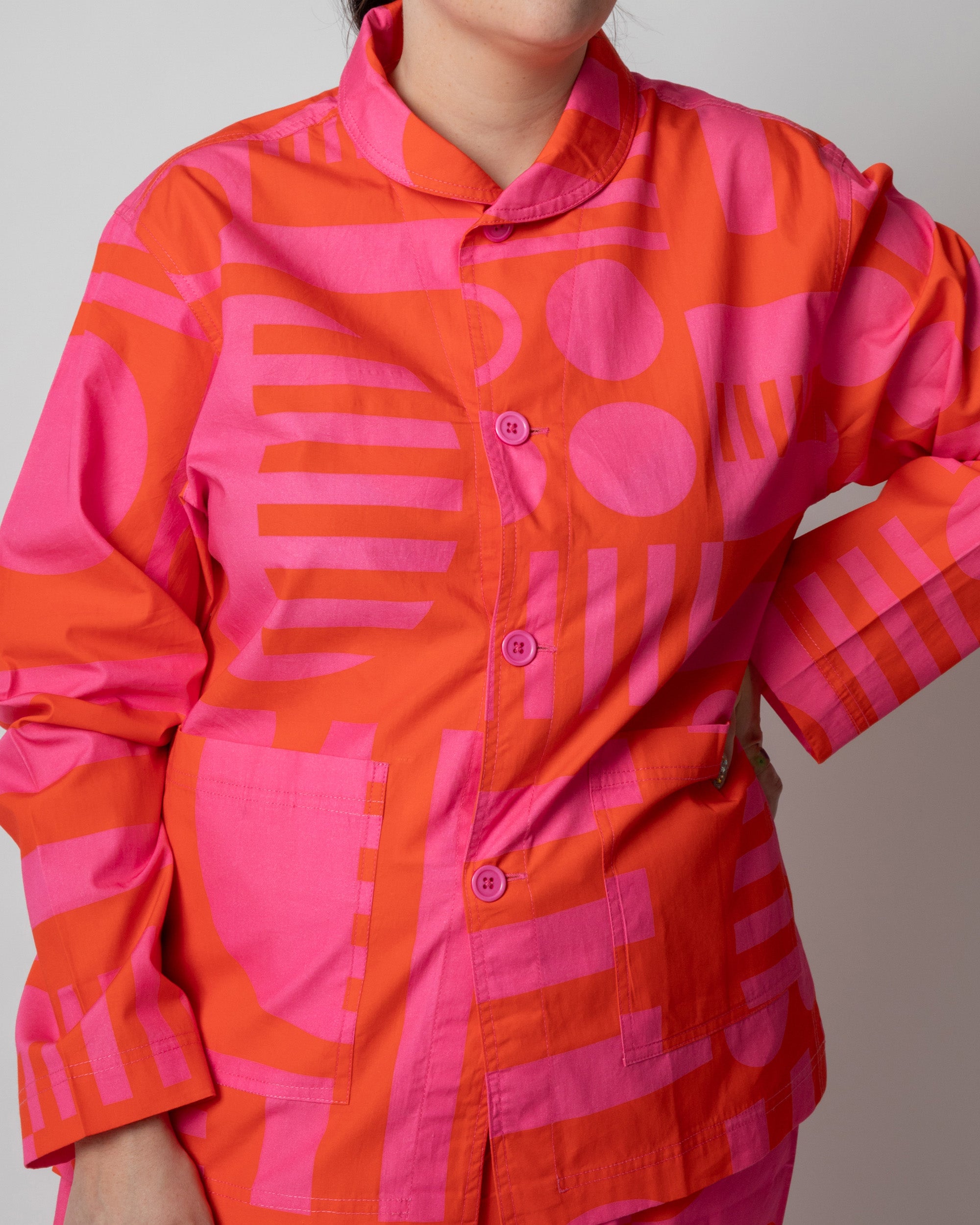 Paradox Pyjama Jacket in Hot Pink