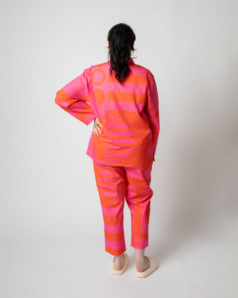 Jumbo Paradox High Waisted Trousers in Hot Pink