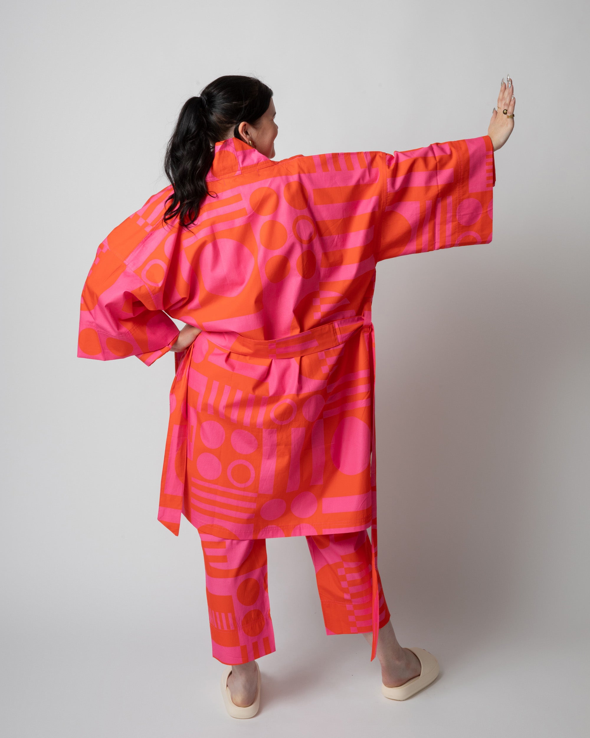 Pink Robe Paper Paradox Robe in Hot Pink | Irregular Sleep Pattern