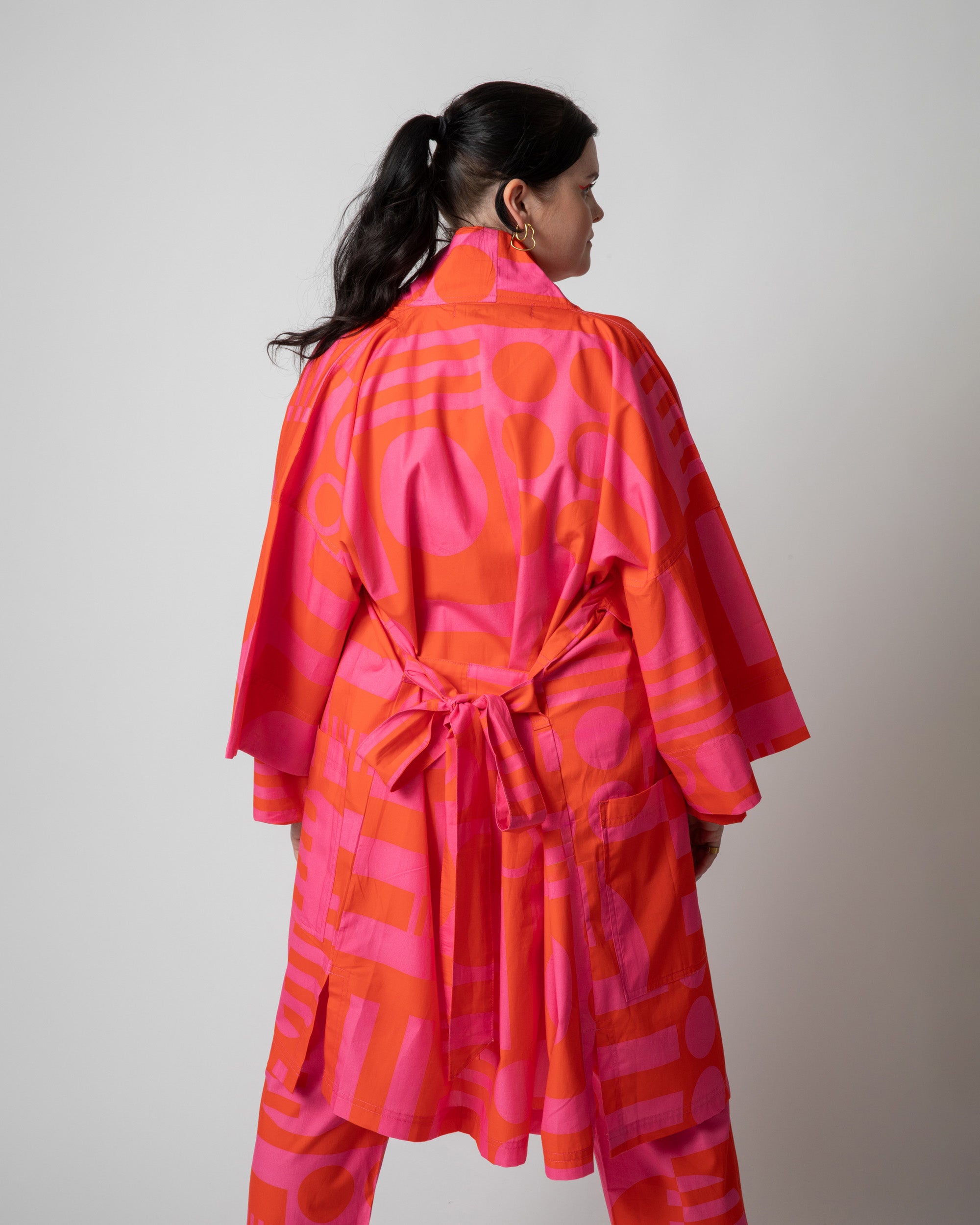 Pink Robe Paper Paradox Robe in Hot Pink | Irregular Sleep Pattern